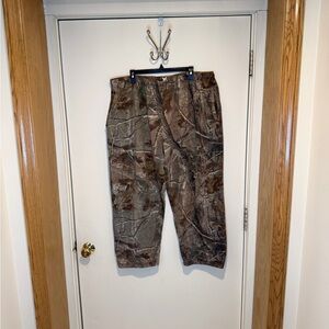 Vintage Y2K Liberty Realtree Camo Sweatpants Baggy Wide Leg Size XL Hunting EUC